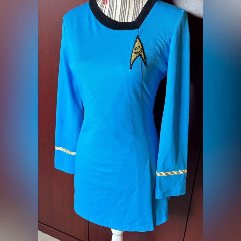 Star Trek Original Series Christine Church Blue Long Sleeve Medical Dress